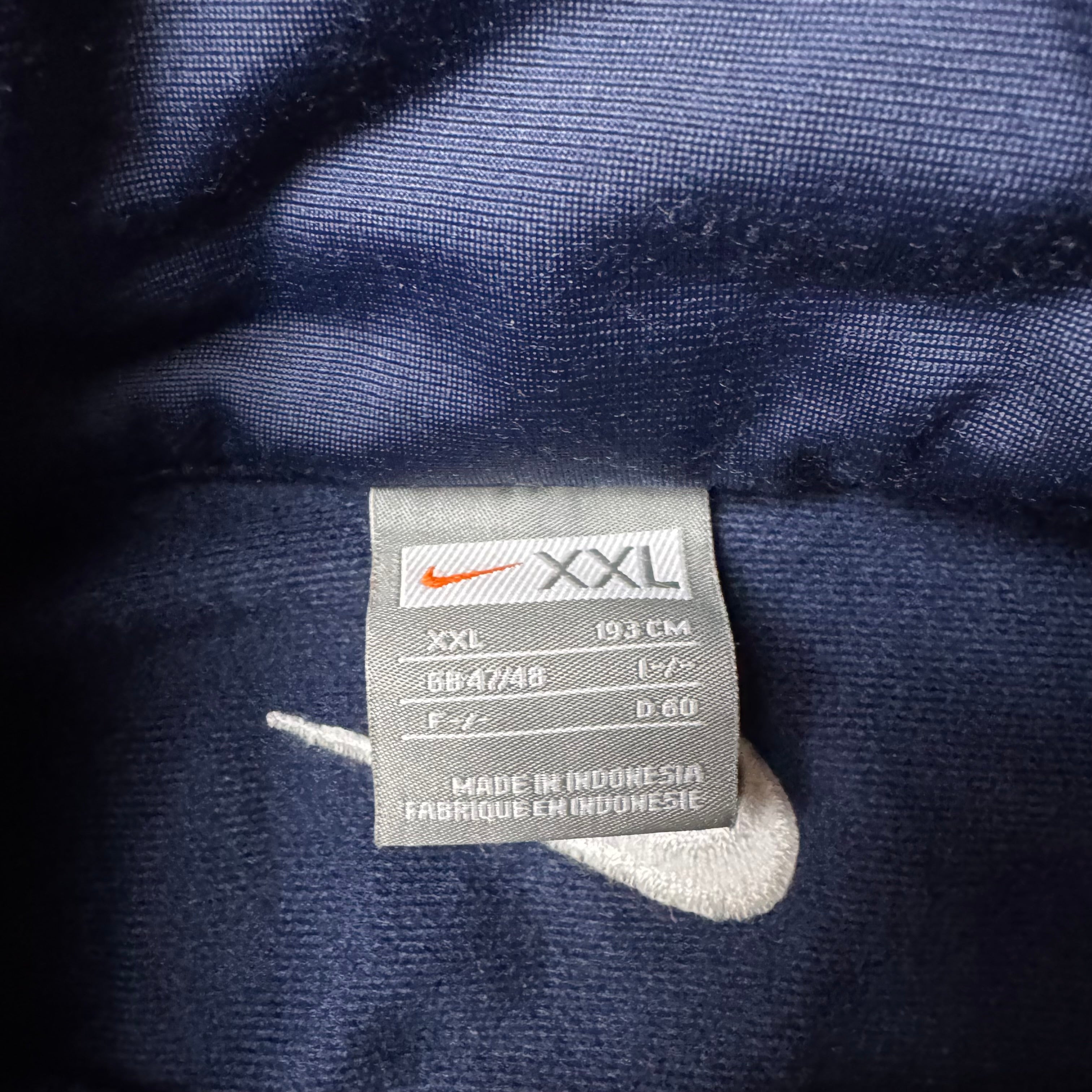 Navy Nike Zip Up Hoodie - XXL