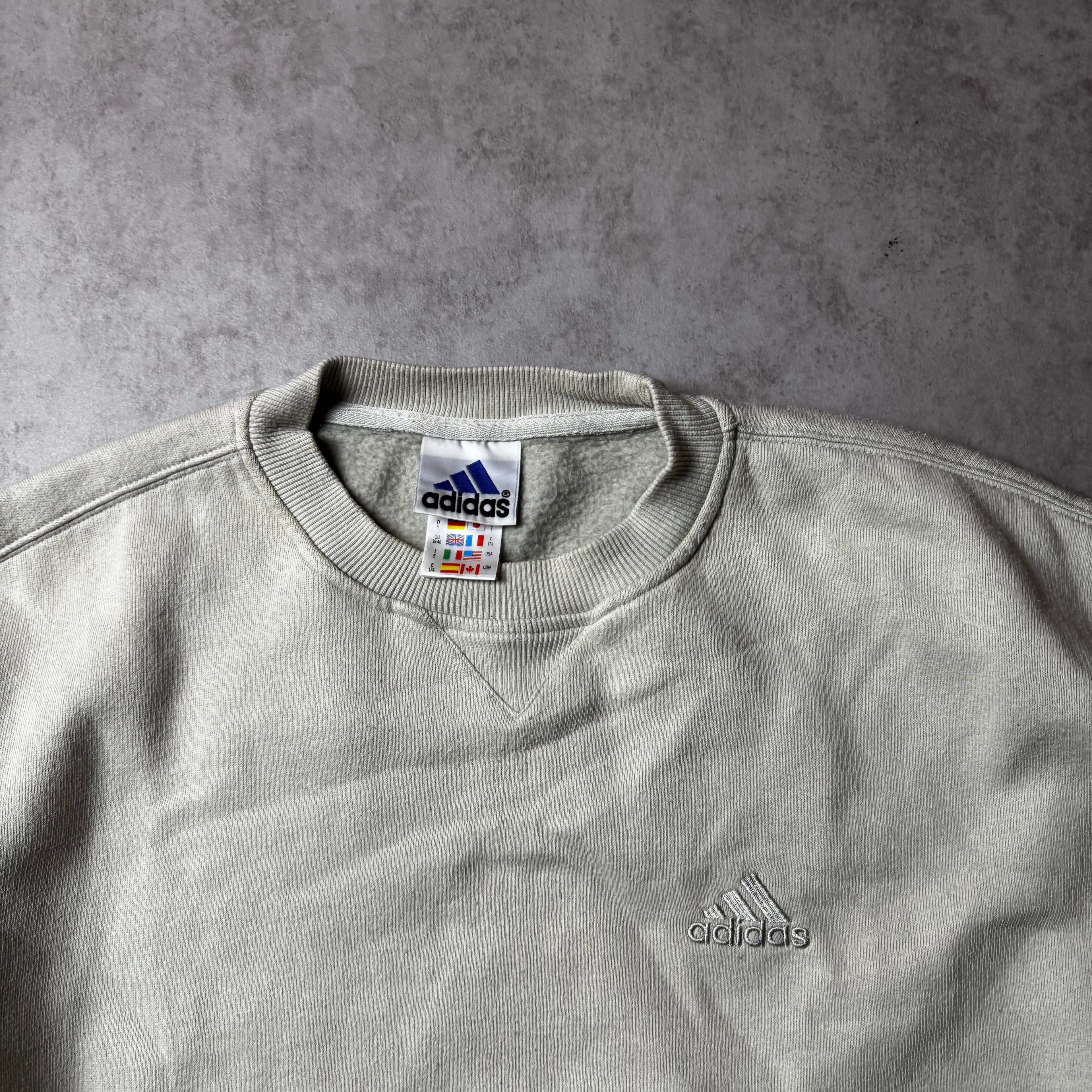 Beige Adidas Vintage Sweatshirt - M