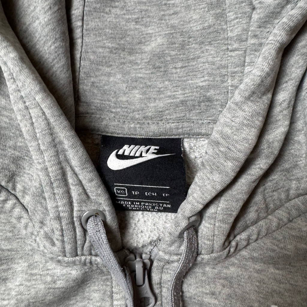 Gray Nike Zip Up Hoodie - XS