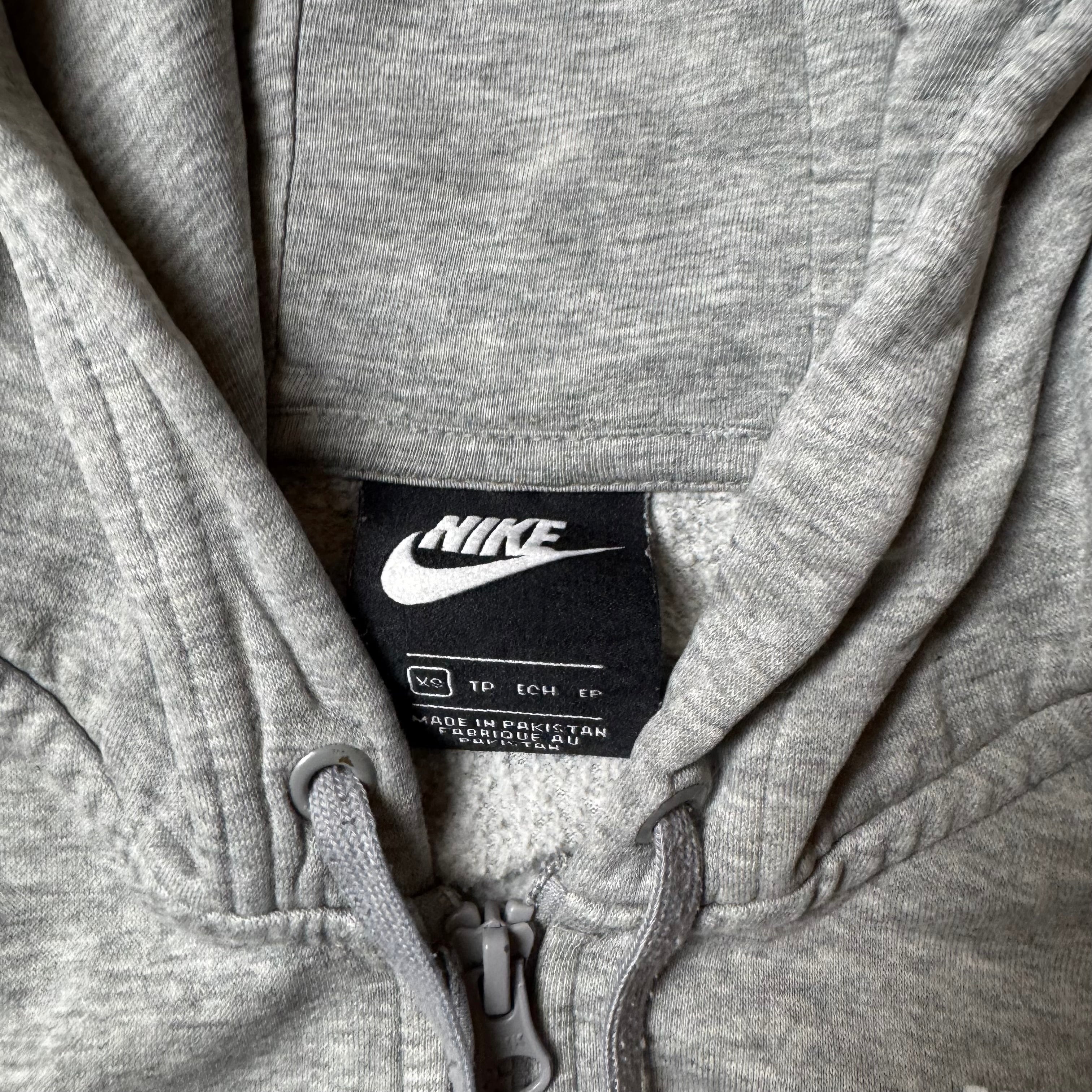 Gray Nike Zip Up Hoodie - XS