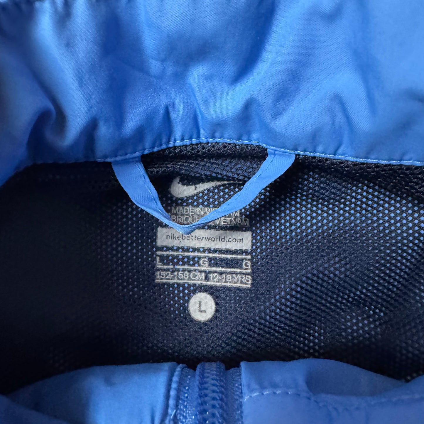 Blue Vintage Nike Windbreaker - L (152-158)