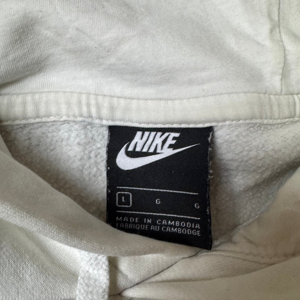 White Nike Hoodie - L