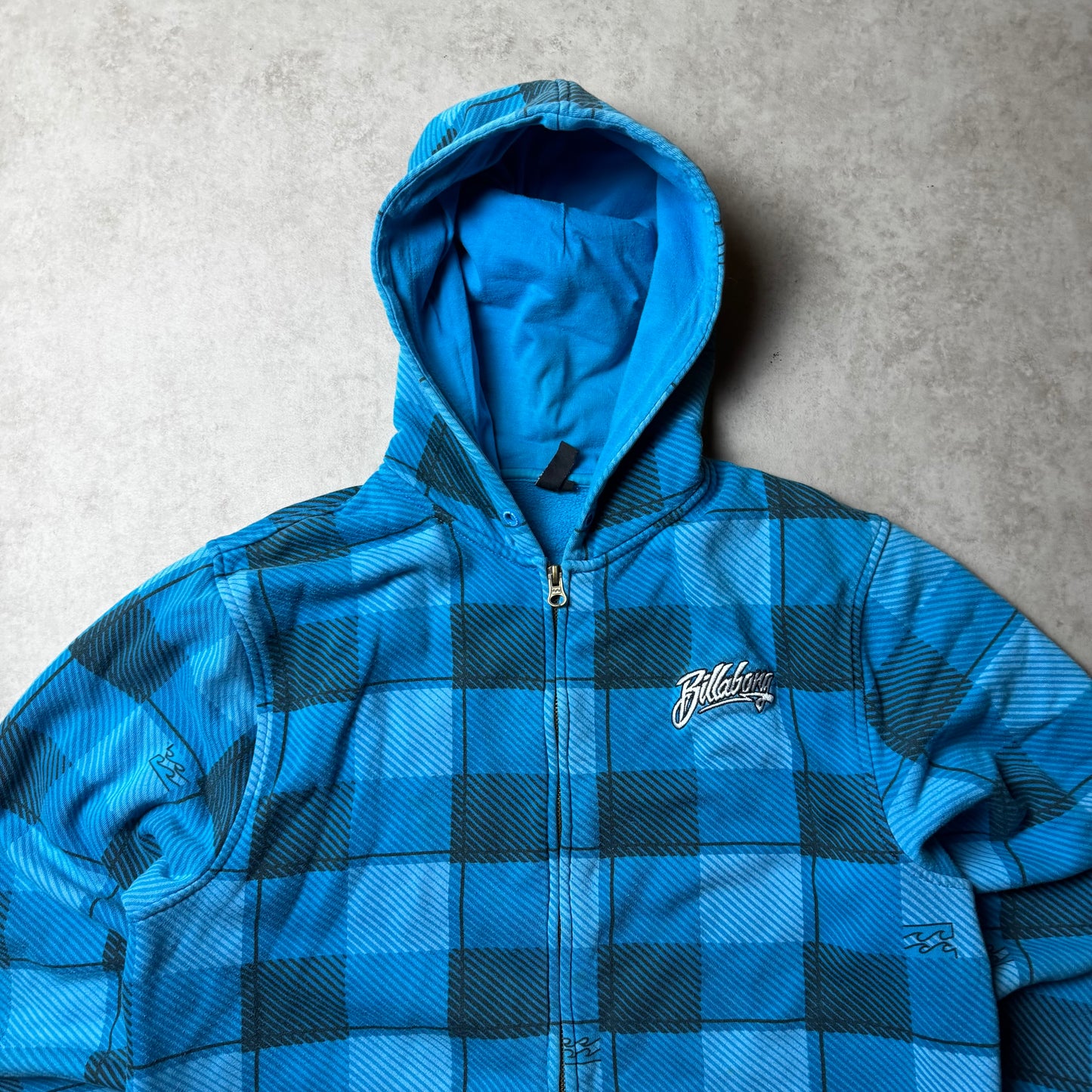 Blue Vintage Zip Up Billabong Hoodie - S