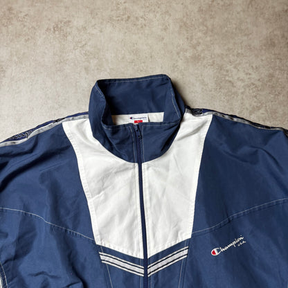 Navy Champion Vintage Cropped Windbreaker - L