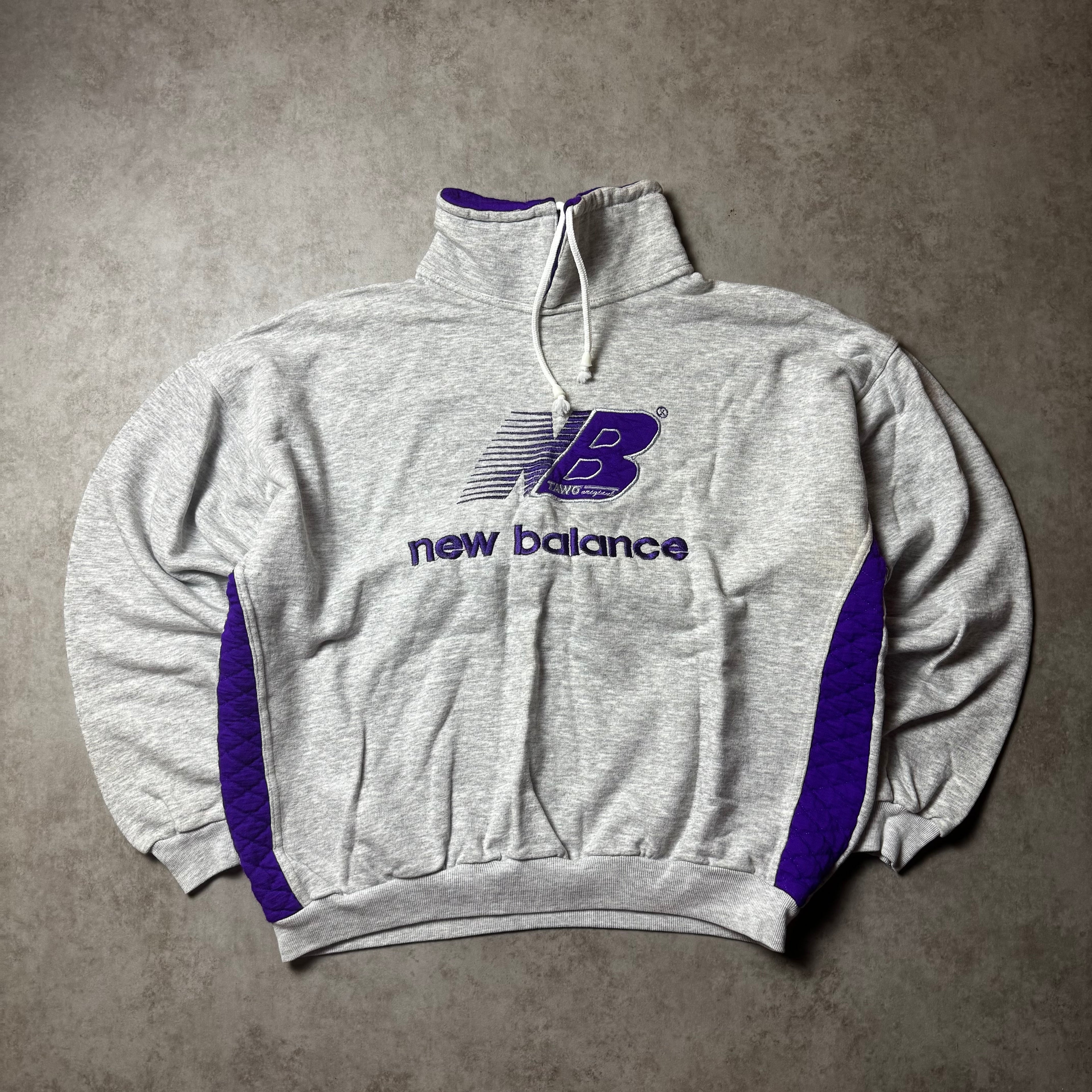 Gray Vintage Cropped New Balance Sweatshirt - XXL (M)