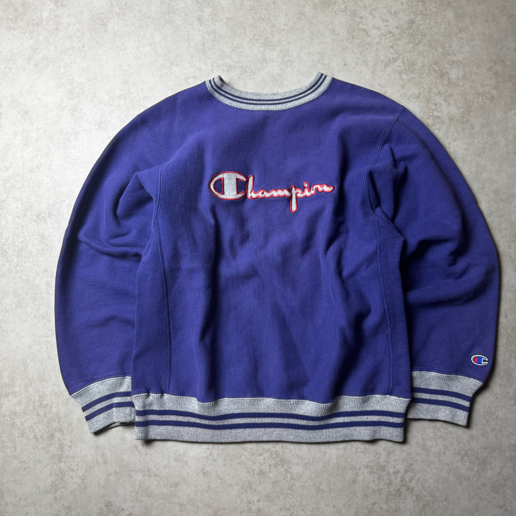 Navy Champion Vintage Sweatshirt - M