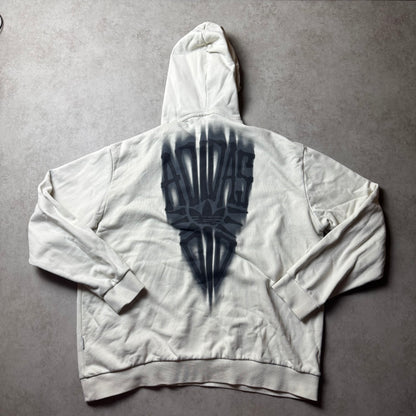 White Adidas Graphic Hoodie - XL
