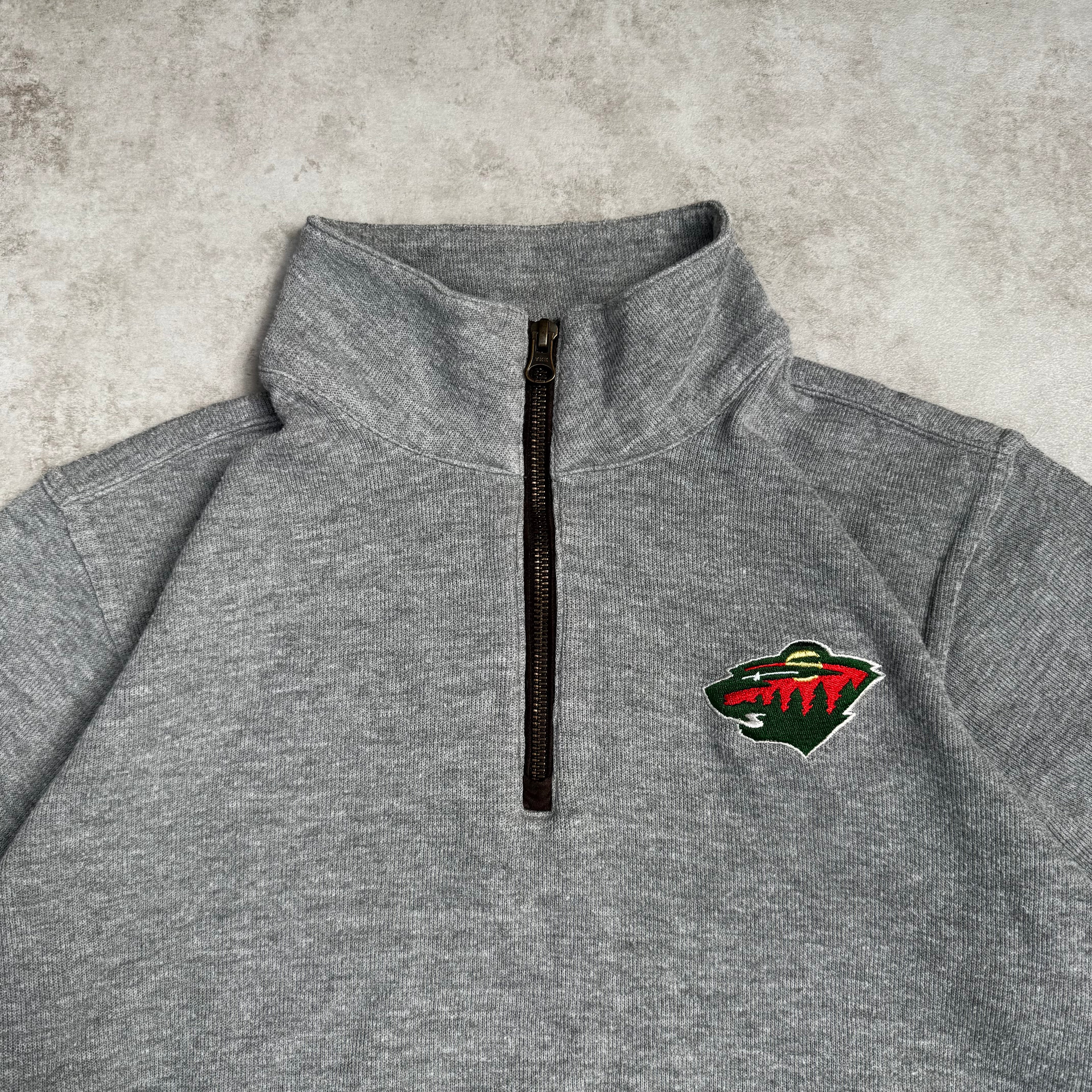 Gray NHL Team Quarter Zip - Size S