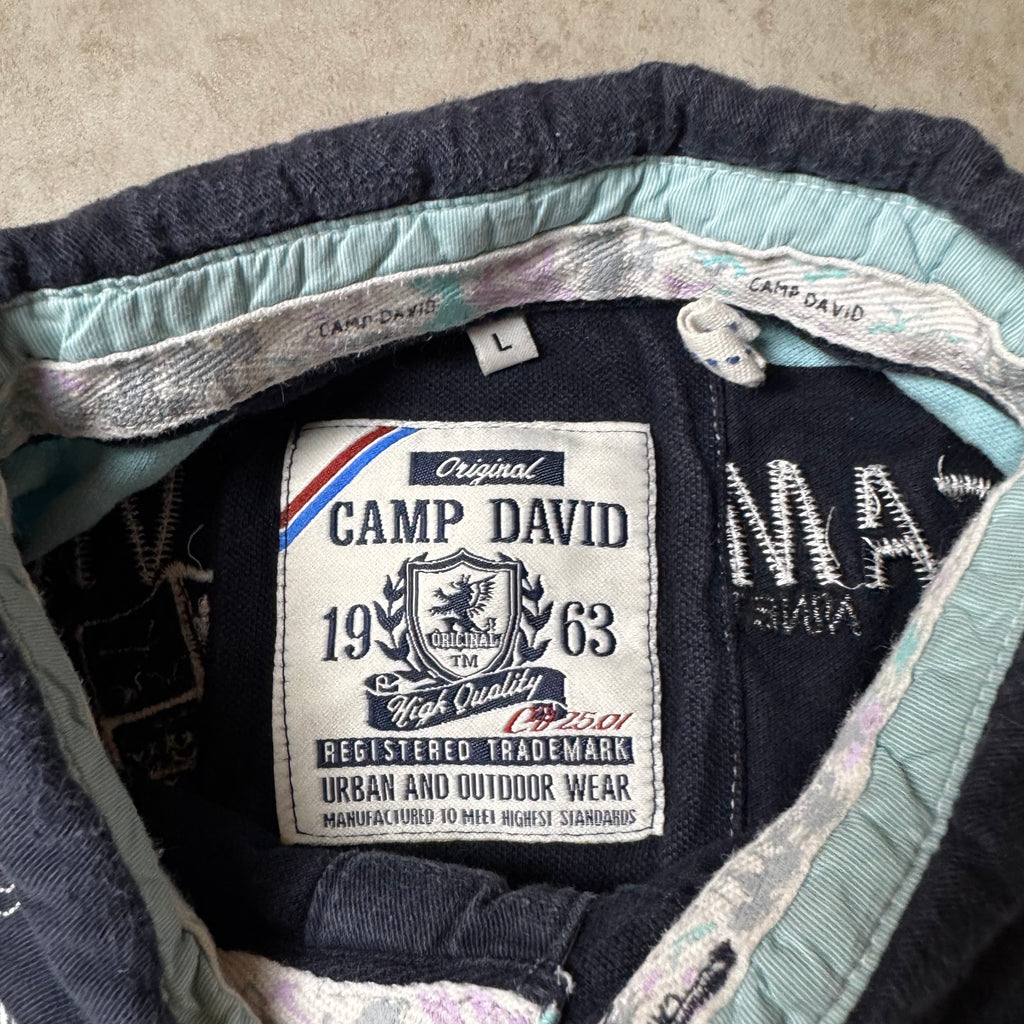 Blue and Black Camp David Polo - L