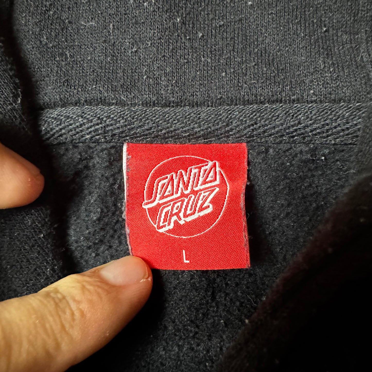 Black Santa Cruz Hoodie - L