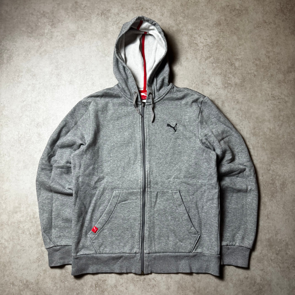 Gray Puma Zip Up Hoodie - M