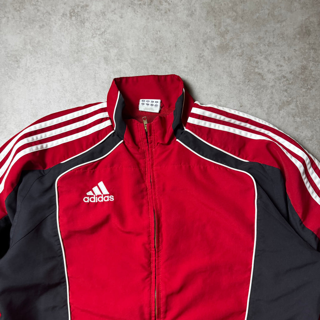 Red Adidas Vintage Windbreaker - M