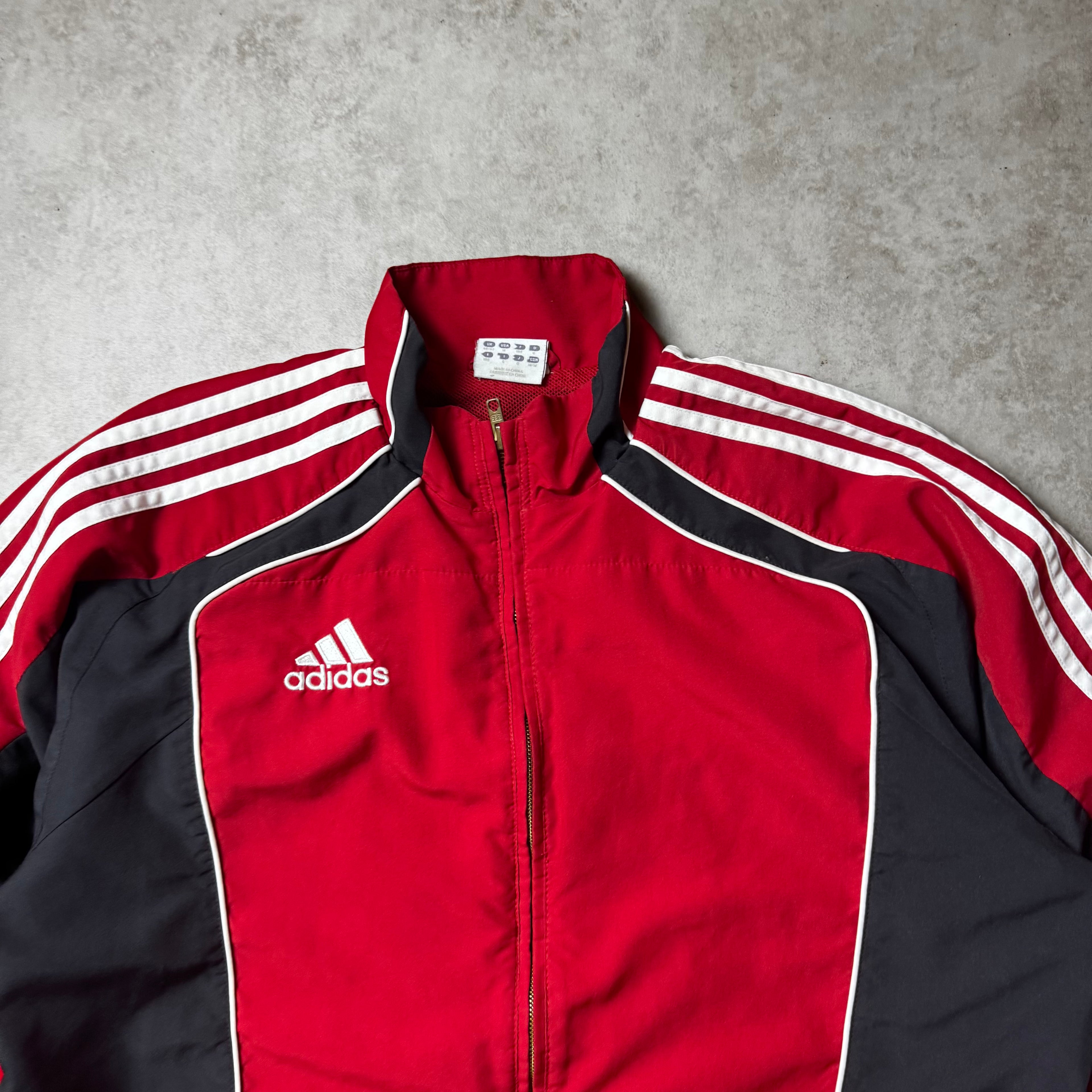Red Adidas Vintage Windbreaker - M