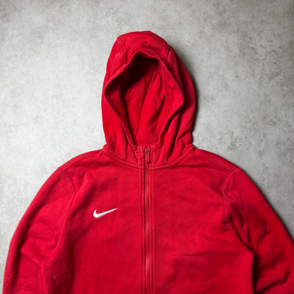 Red Nike Zip Up Hoodie - XS