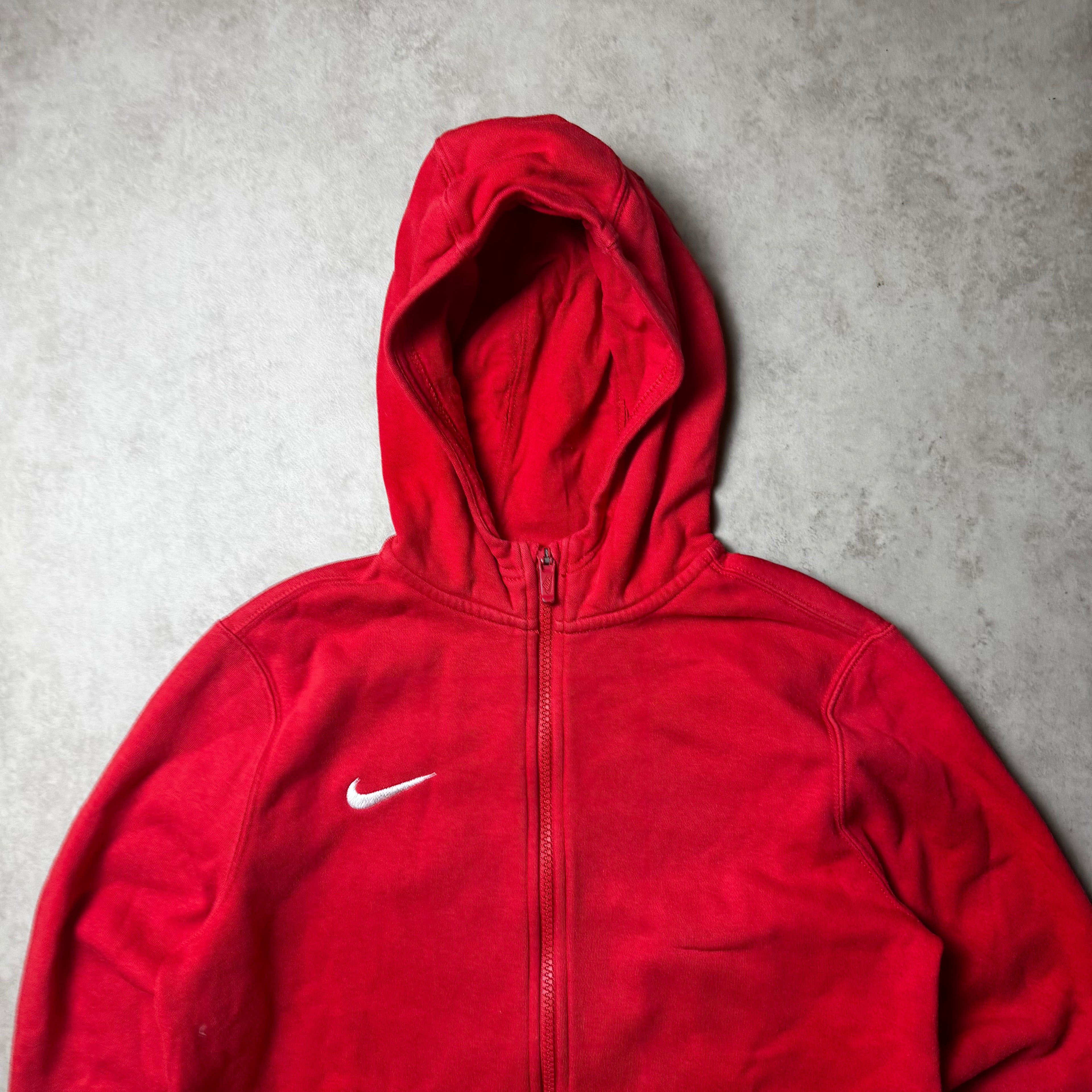 Red Nike Zip Up Hoodie - XS