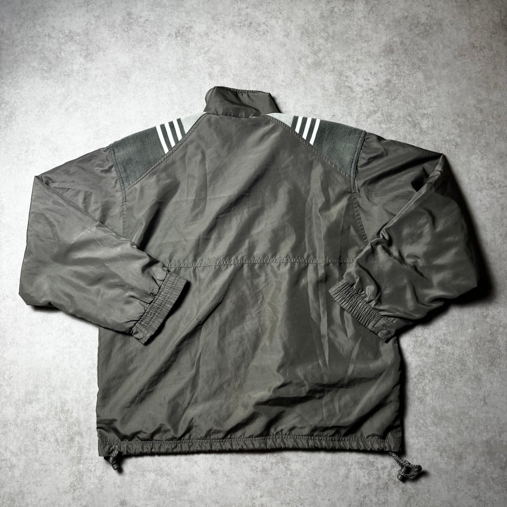 Khaki Vintage Adidas Windbreaker - M