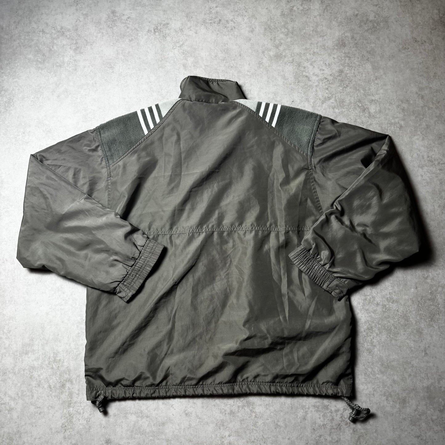 Khaki Vintage Adidas Windbreaker - M