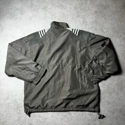 Khaki Vintage Adidas Windbreaker - M
