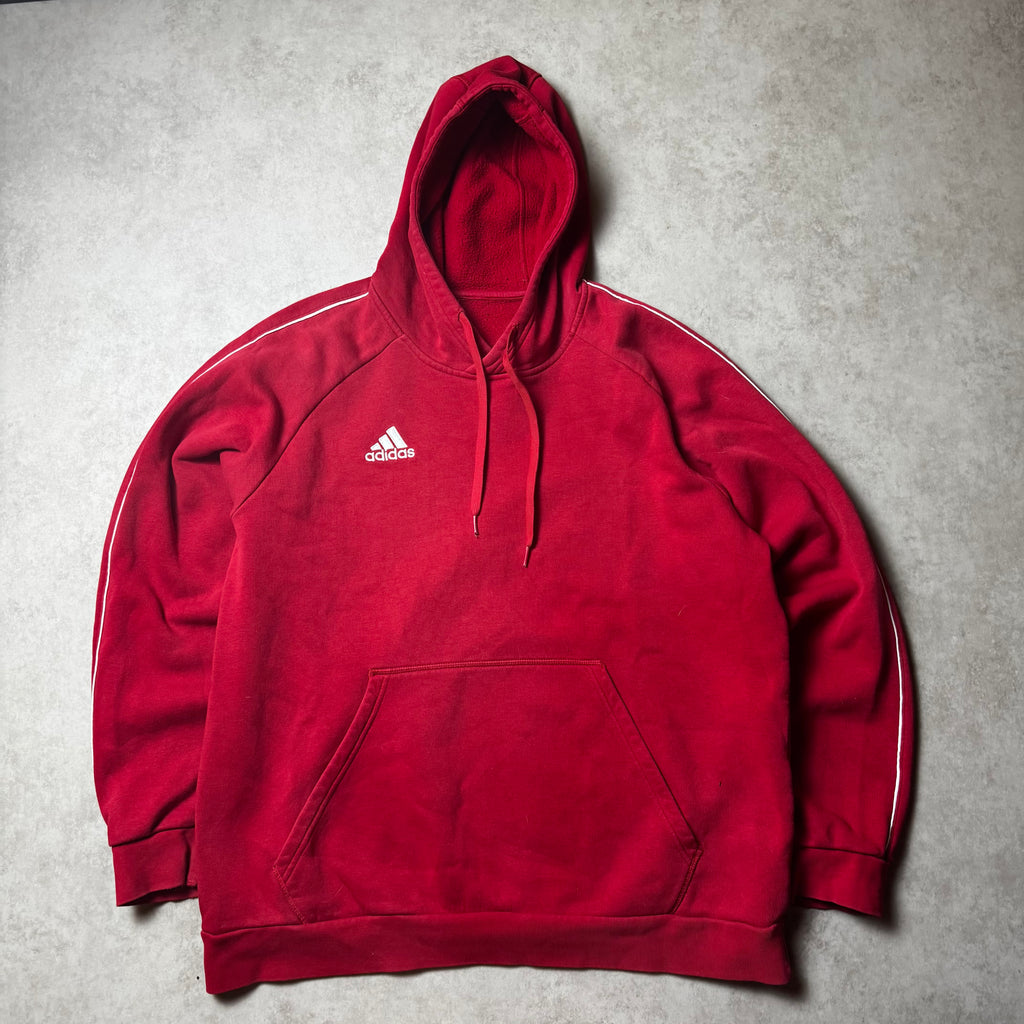 Red Adidas Hoodie - L