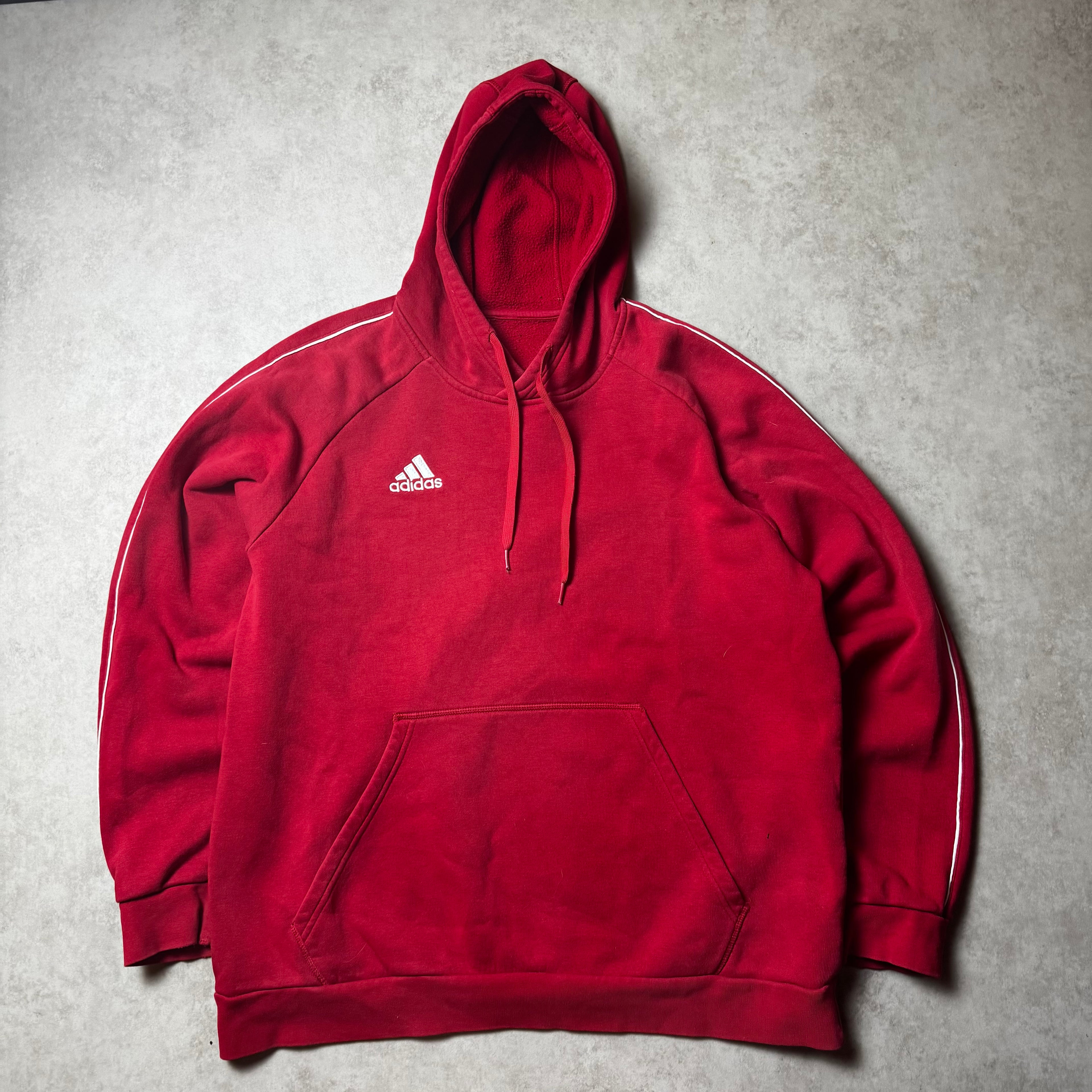 Red Adidas Hoodie - L