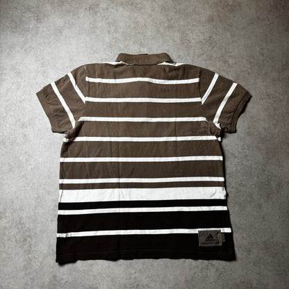 Brown Vintage Adidas Polo Shirt - L