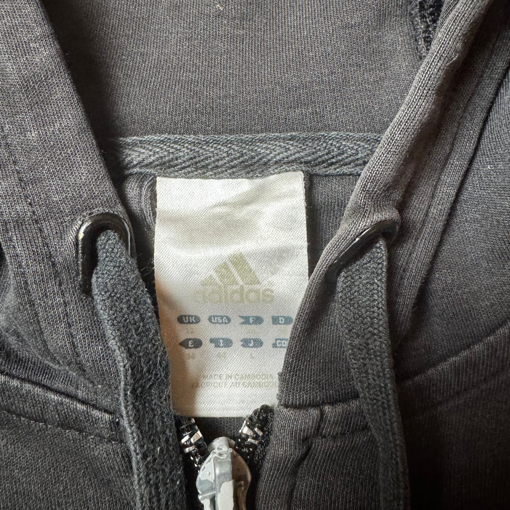 Black Adidas Zip Up Hoodie - M (S)