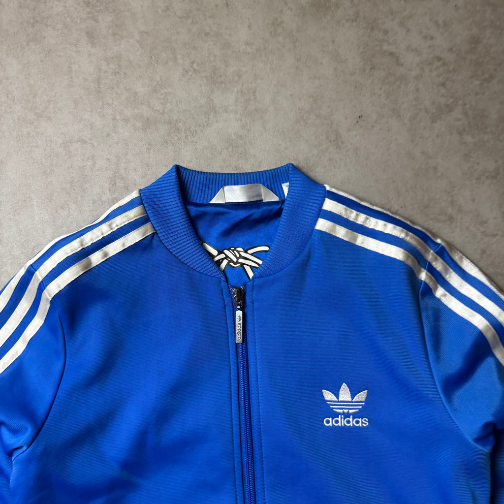 Blue Adidas Zip Up Hoodie - S