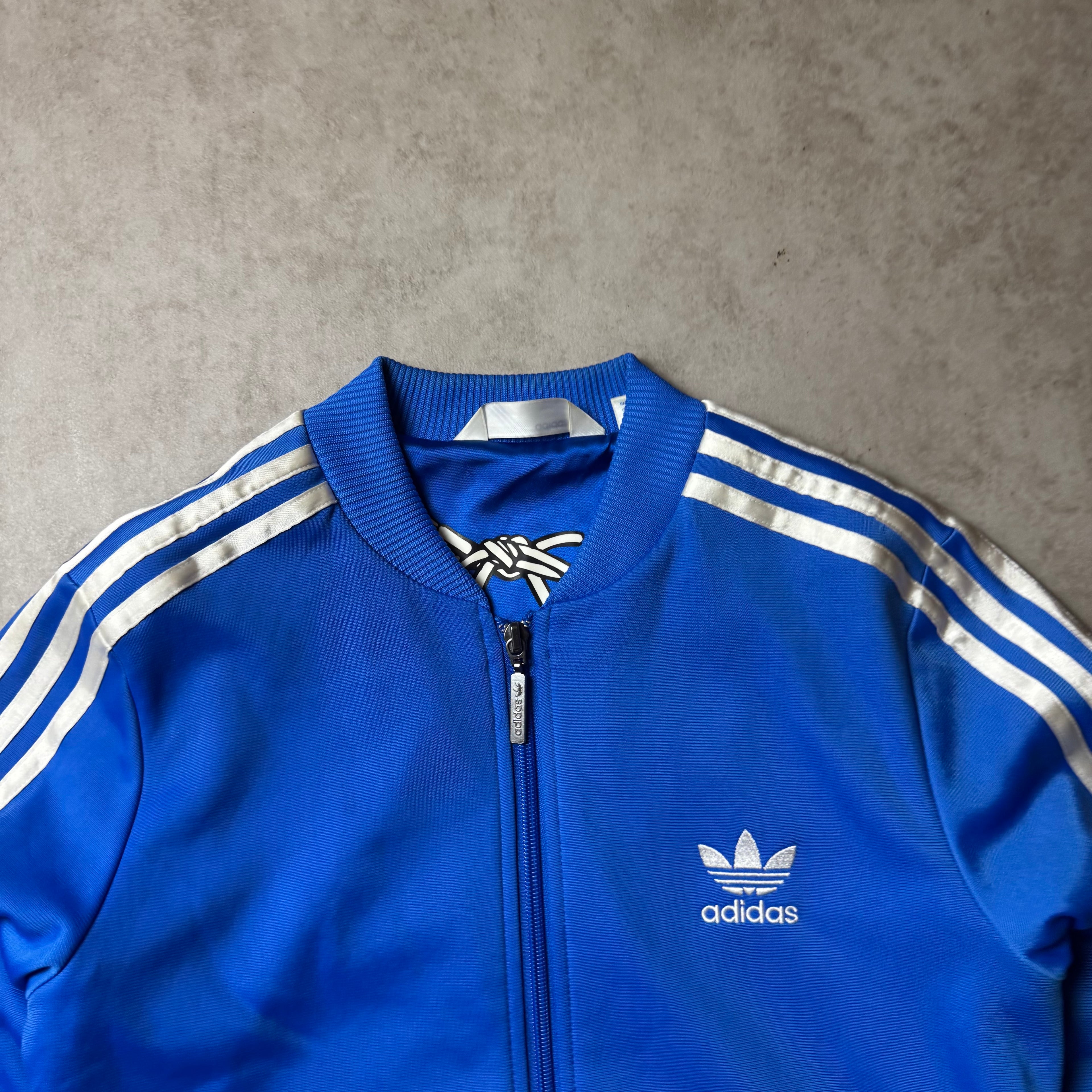 Blue Adidas Zip Up Hoodie - S