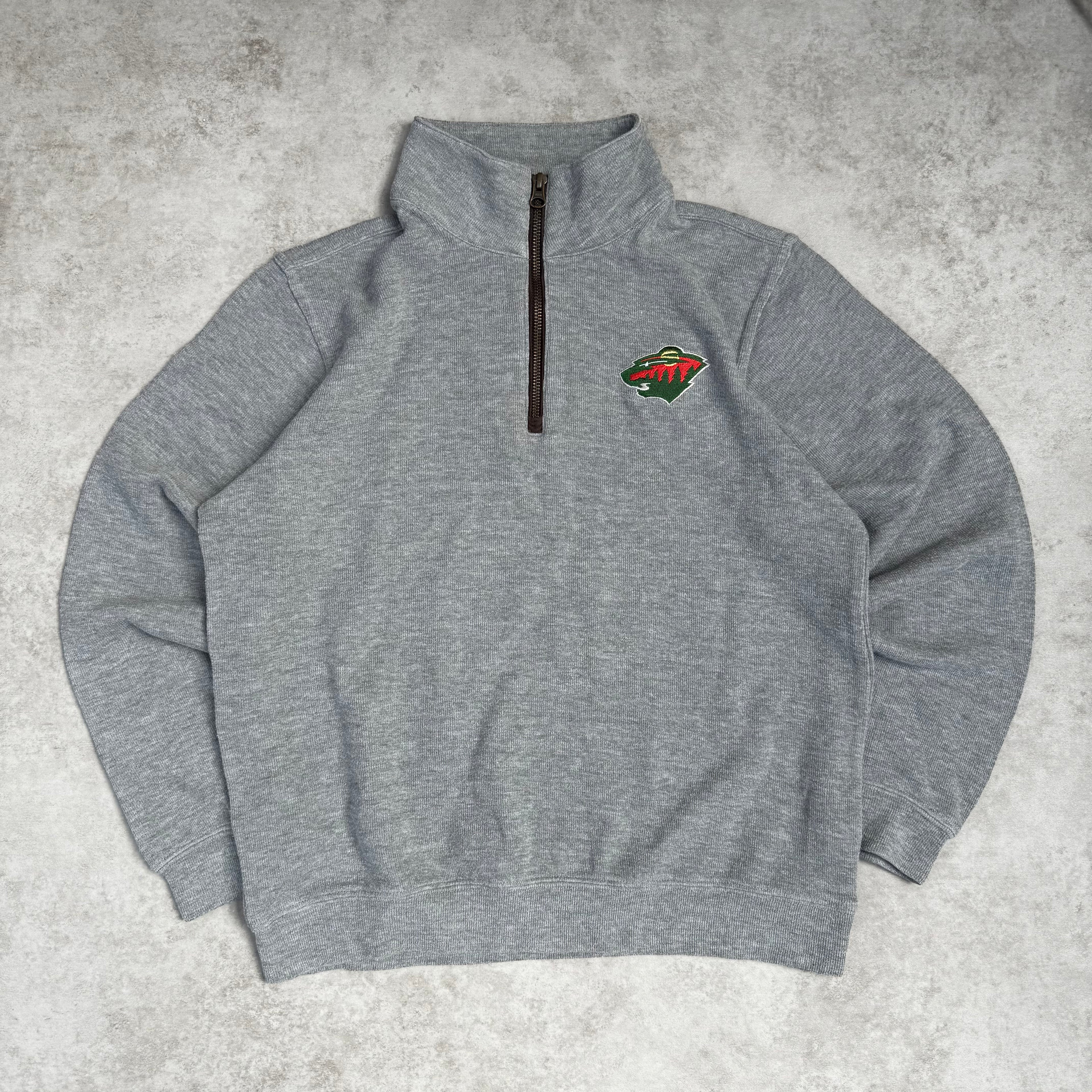 Gray NHL Team Quarter Zip - Size S