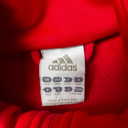 Red Adidas Zip Up Hoodie - M