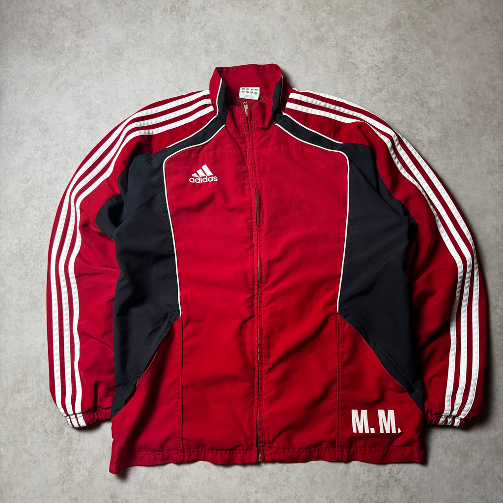 Red Adidas Vintage Windbreaker - M