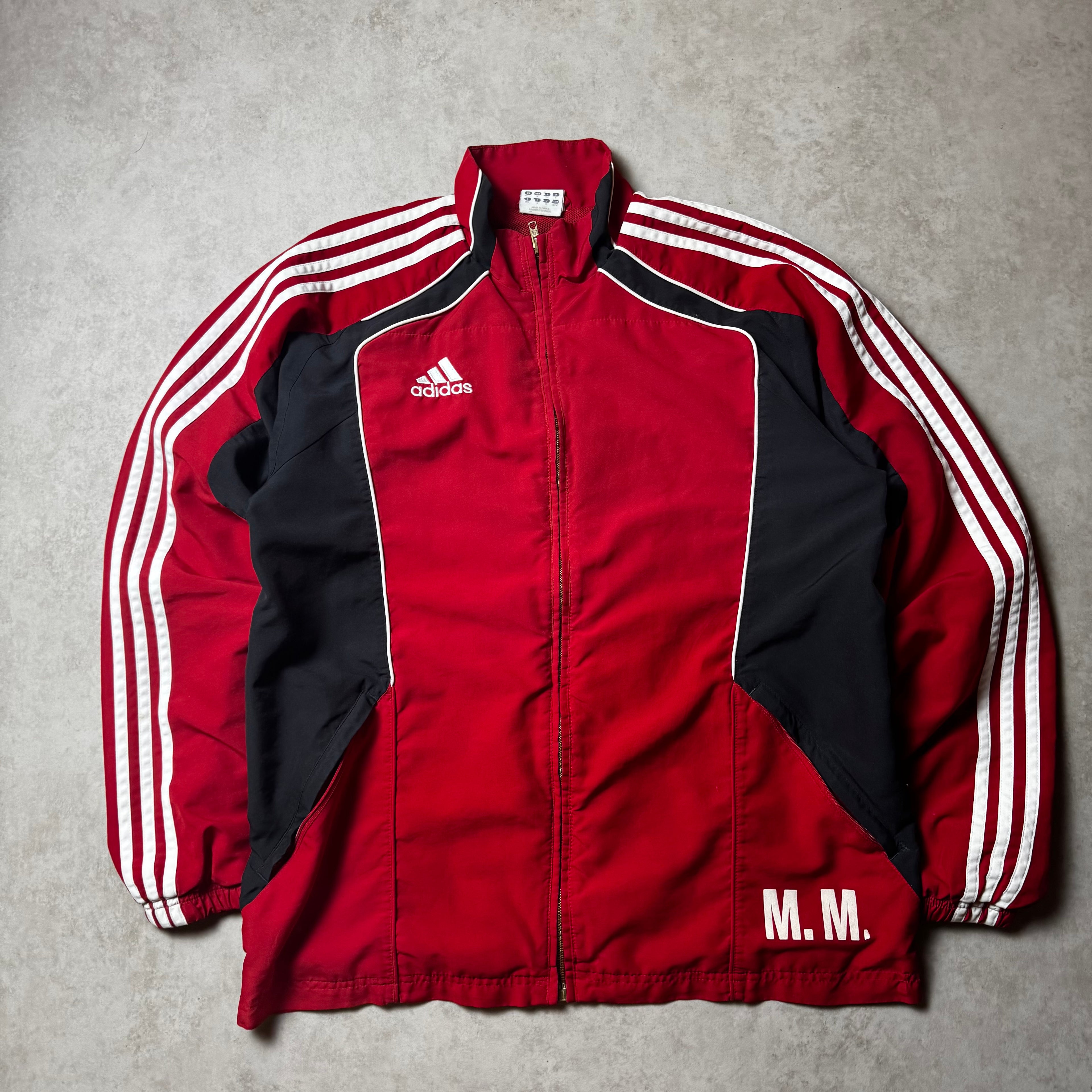 Red Adidas Vintage Windbreaker - M