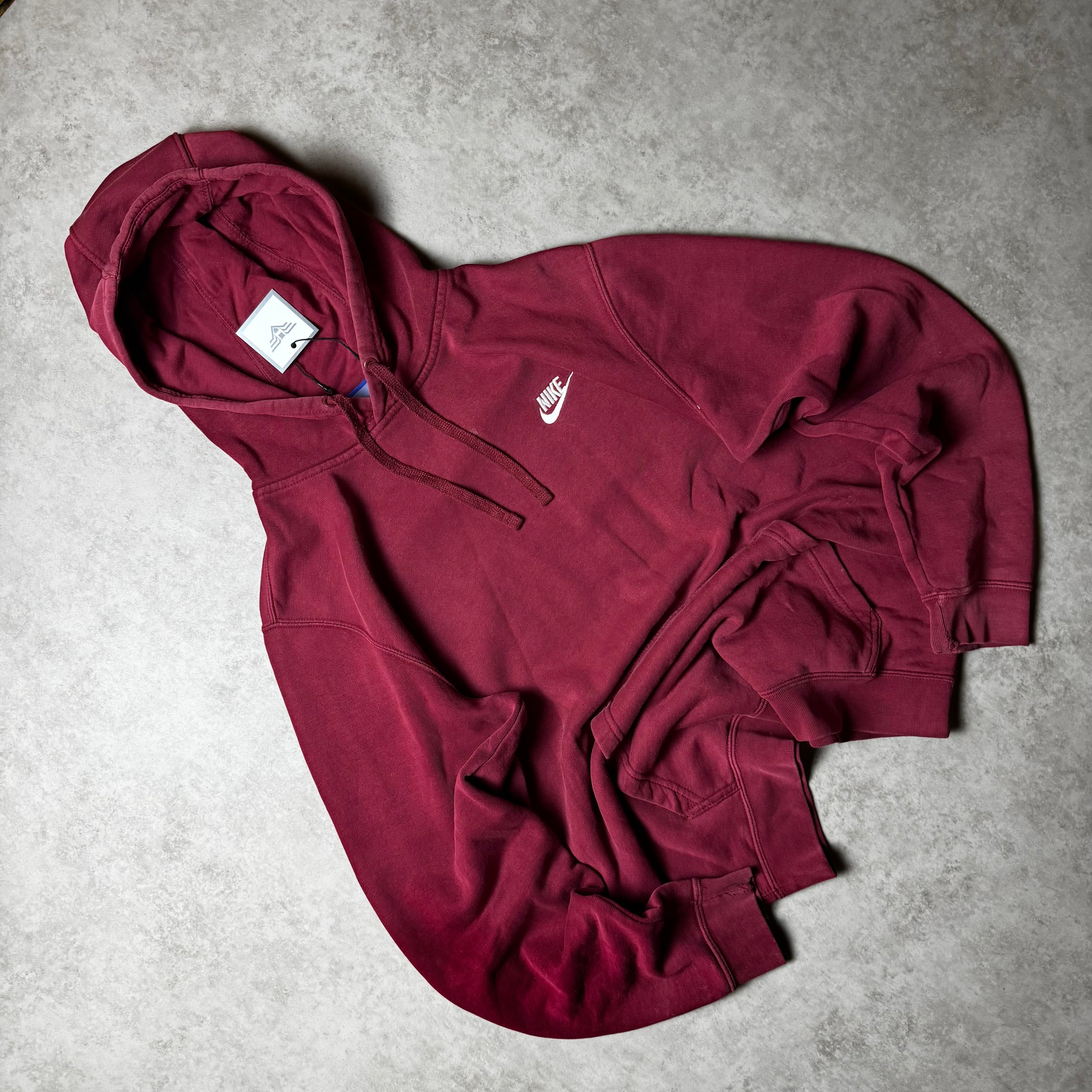 Dark Red Nike Hoodie - Size M