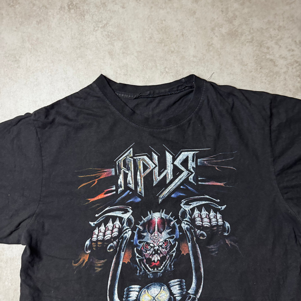 Black Graphic Metal Tee - M