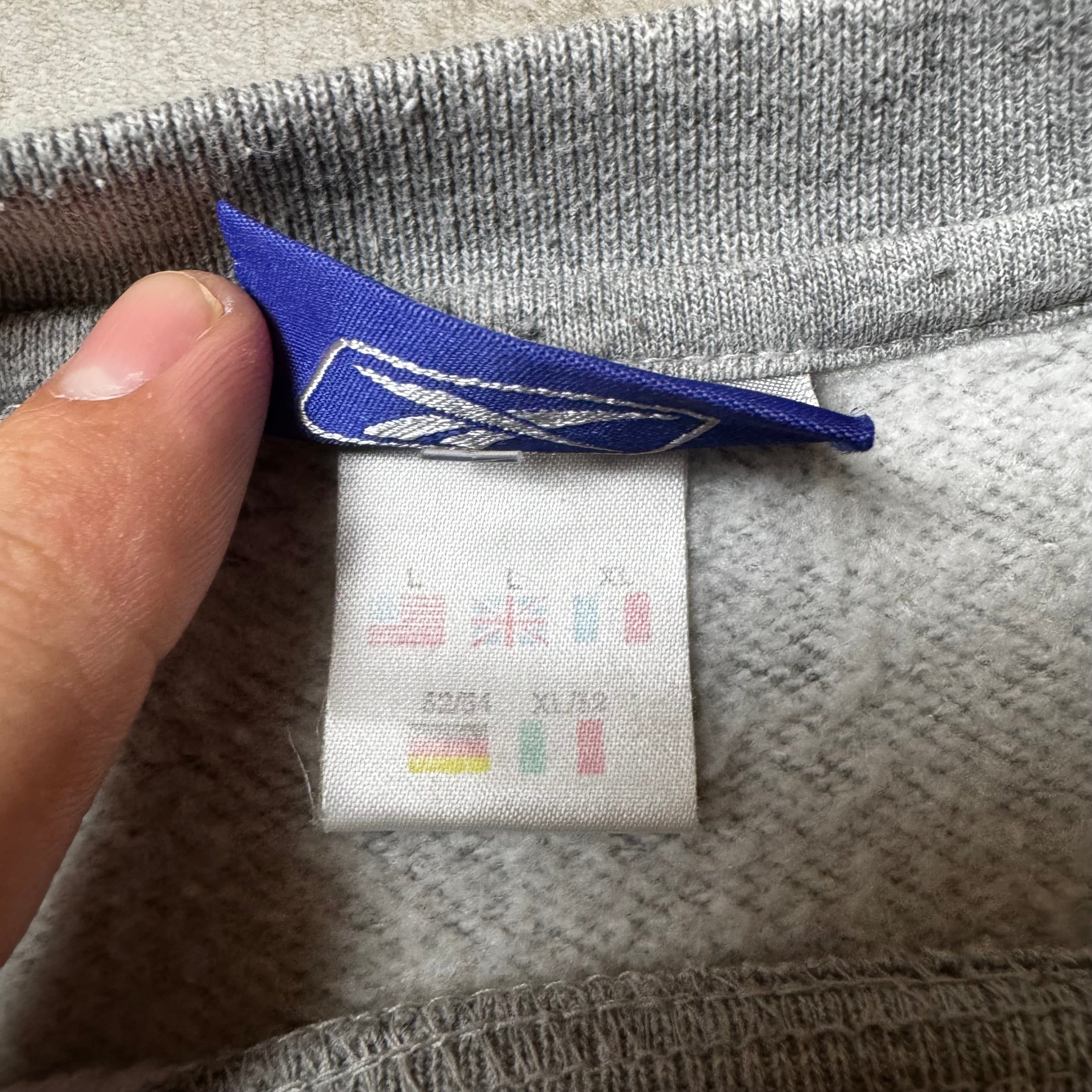 Gray Vintage Reebok Sweatshirt - L