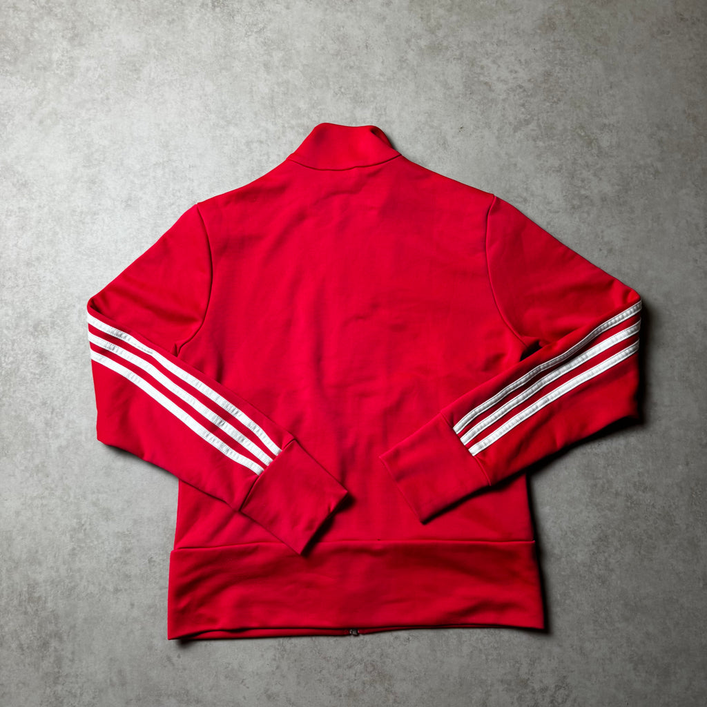 Red Adidas Zip Up Hoodie - M