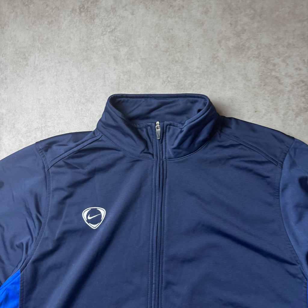 Navy Nike Zip Up Hoodie - XXL