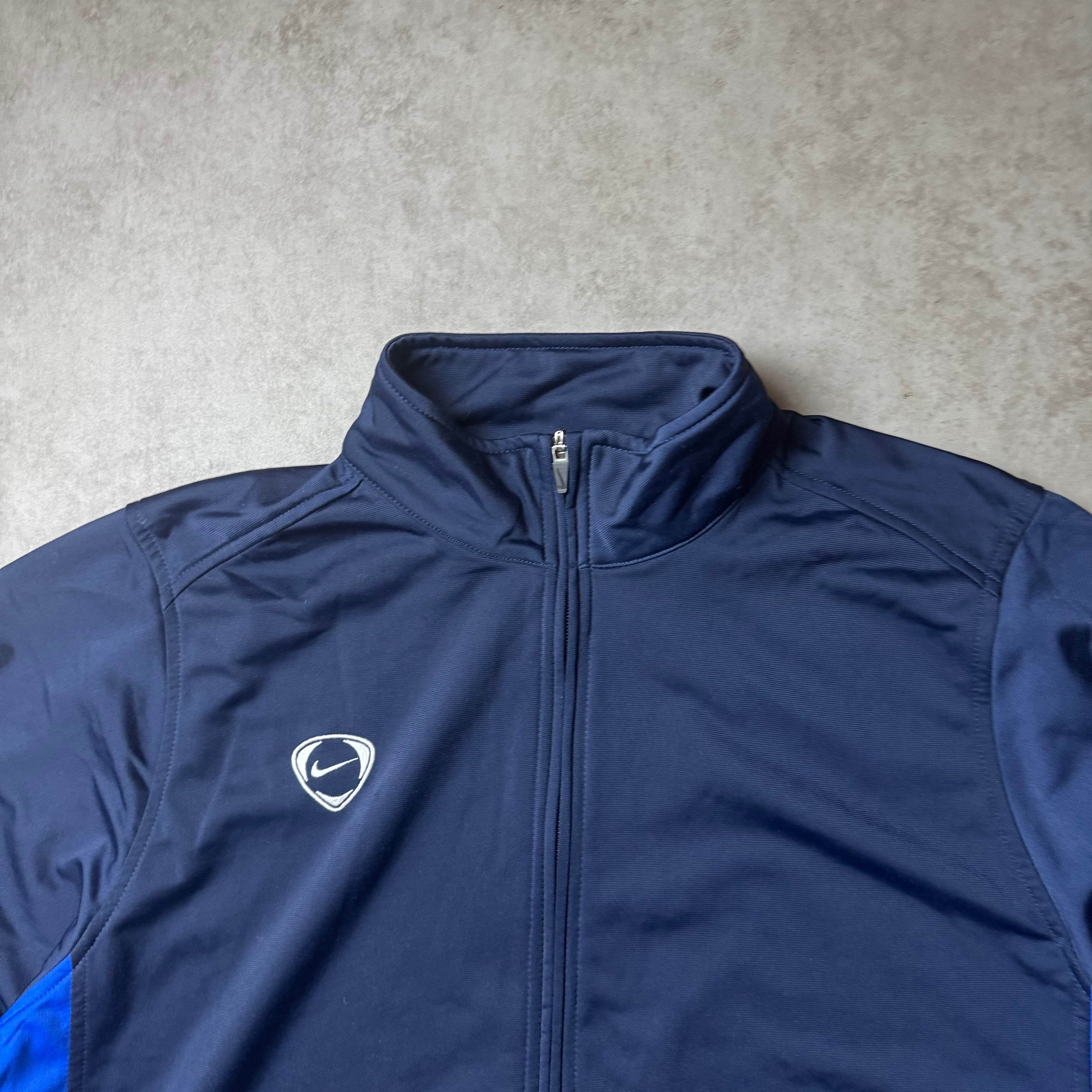 Navy Nike Zip Up Hoodie - XXL