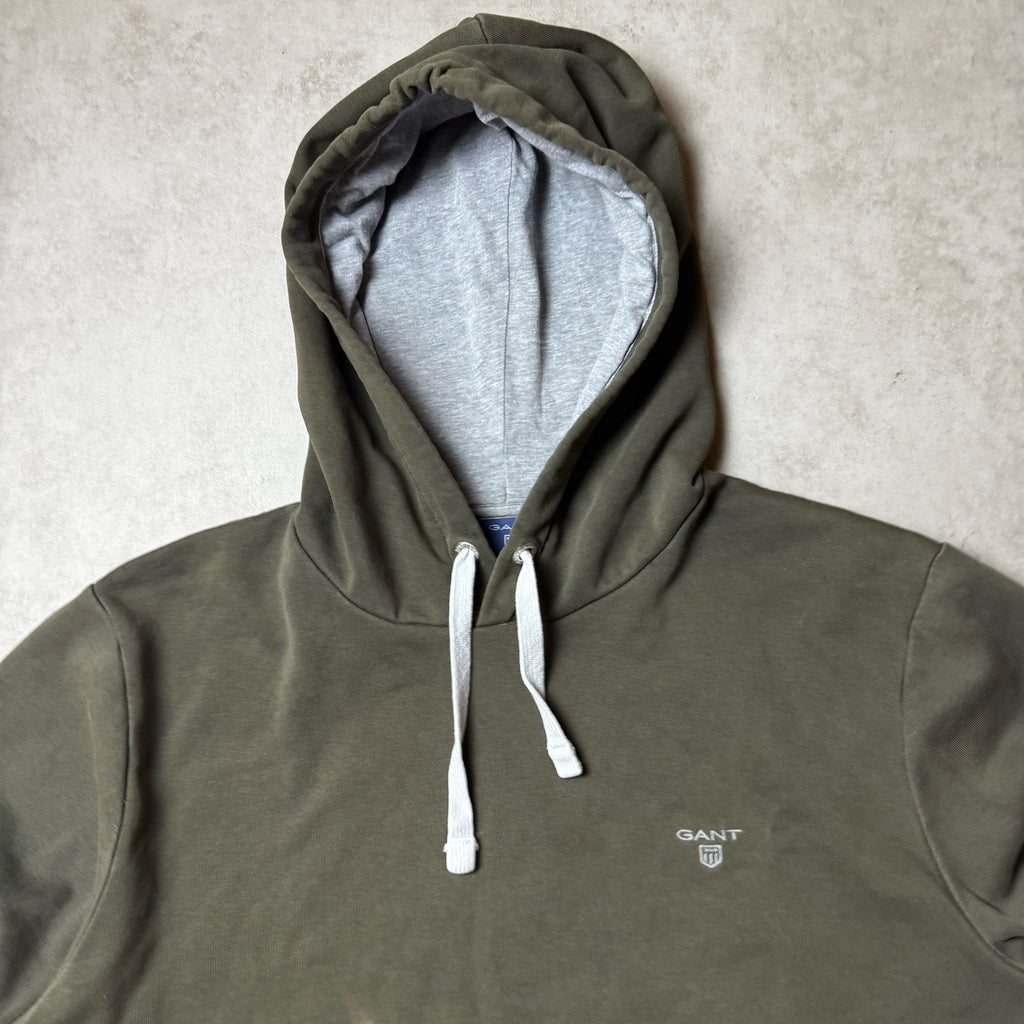 Dark Green Gant Hoodie - L