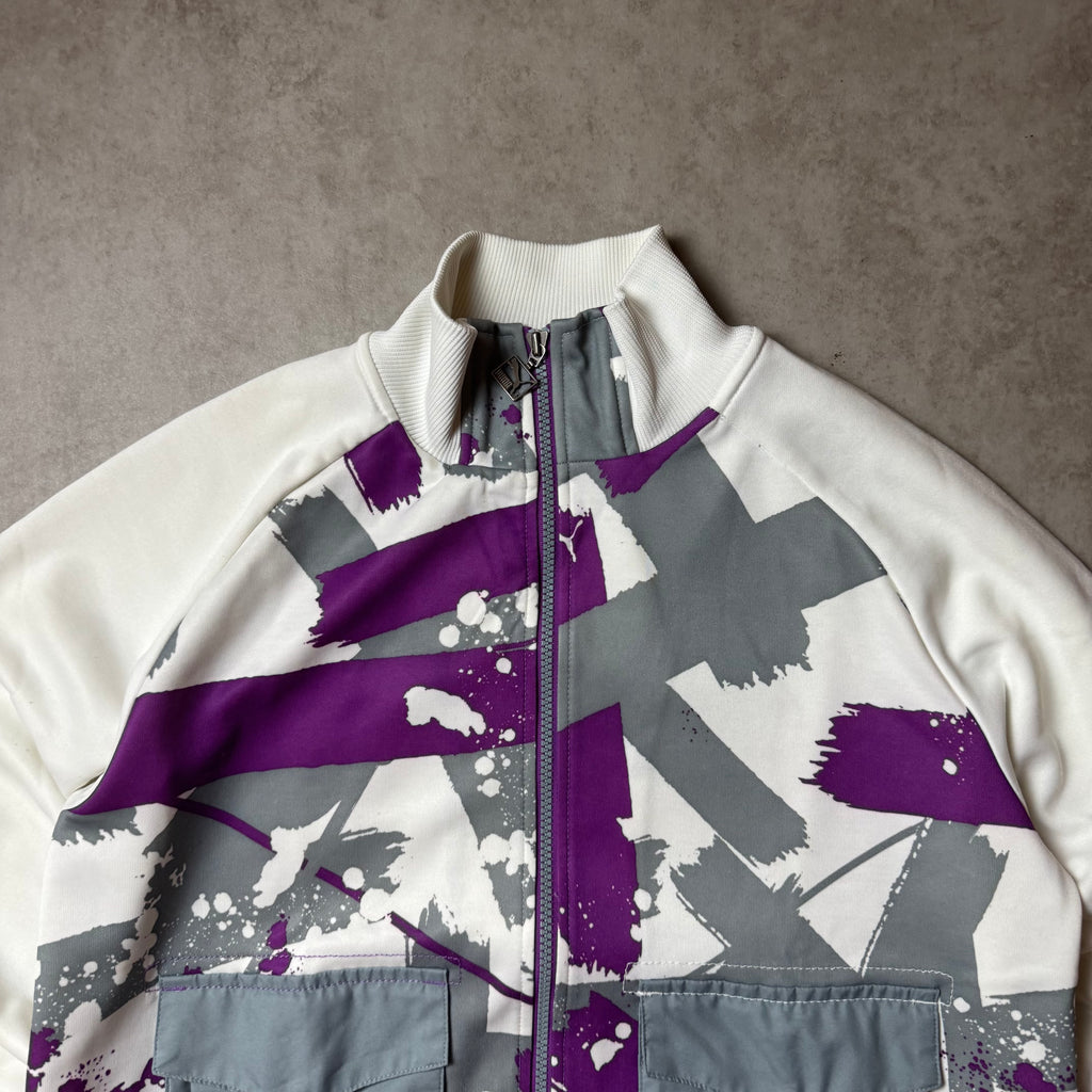 White Puma Zip Up Hoodie - M