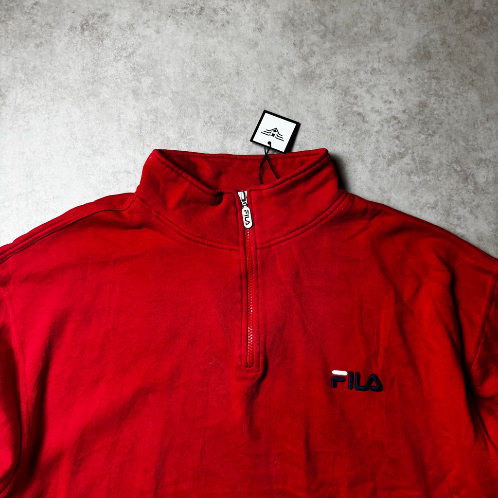 Red Fila Quarter Zip - XL
