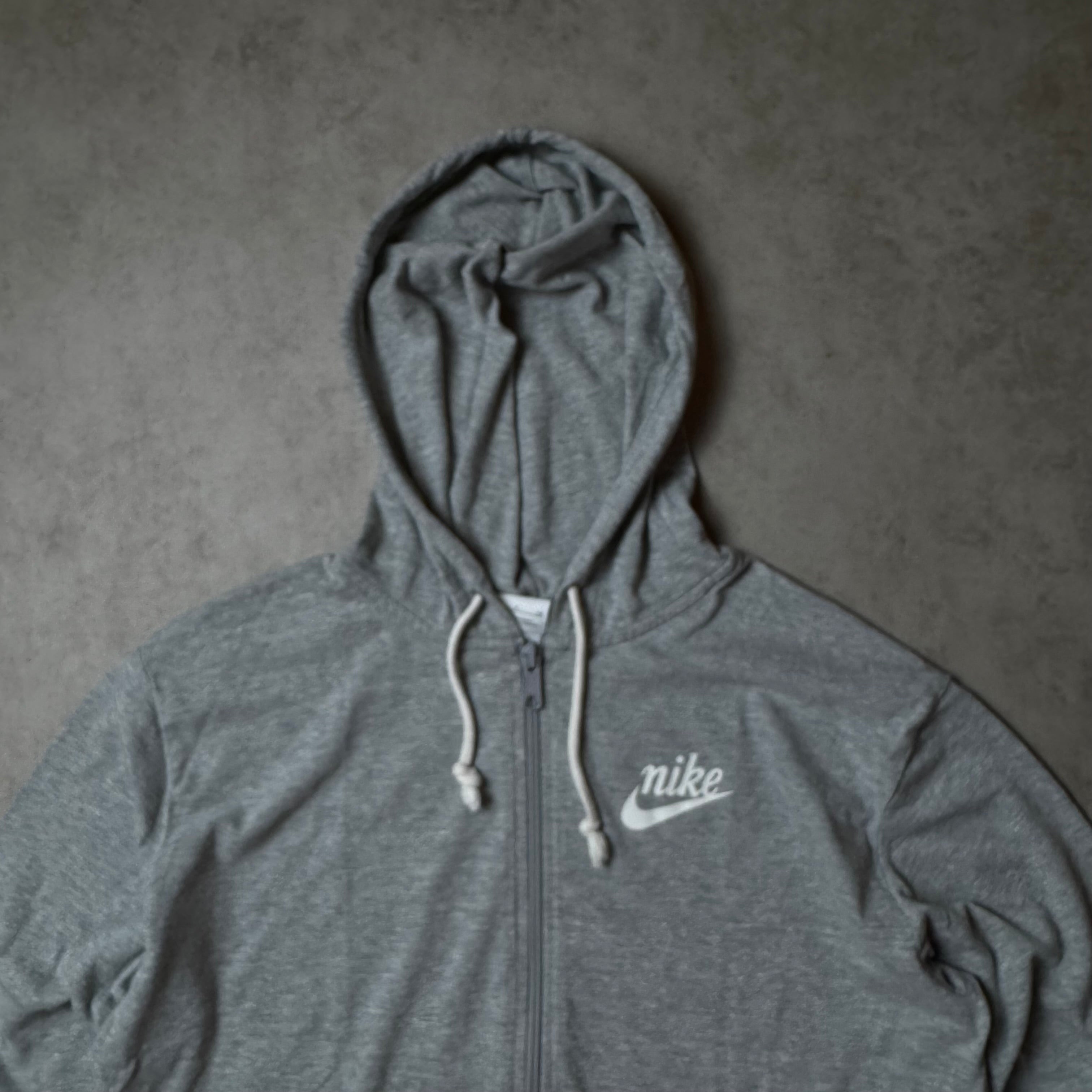 Gray Nike Zip Up Hoodie - S