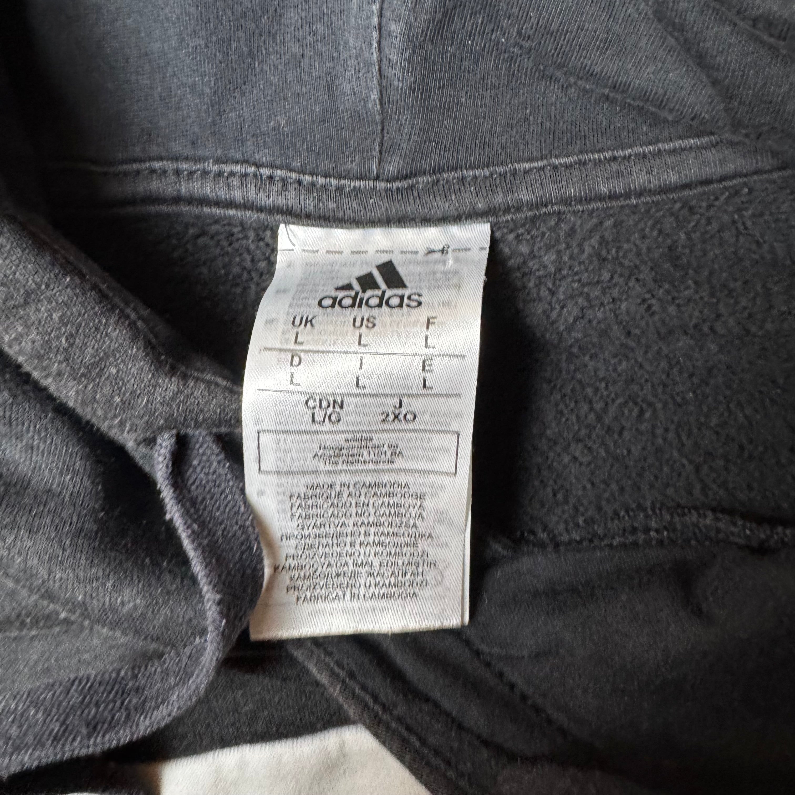 Black Adidas Hoodie - L