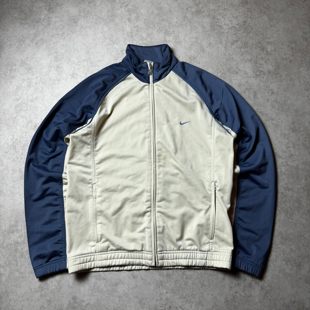 Beige Nike Vintage Zip Up Hoodie - S