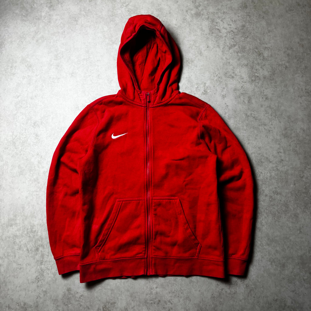 Red Nike Zip Up Hoodie - XS