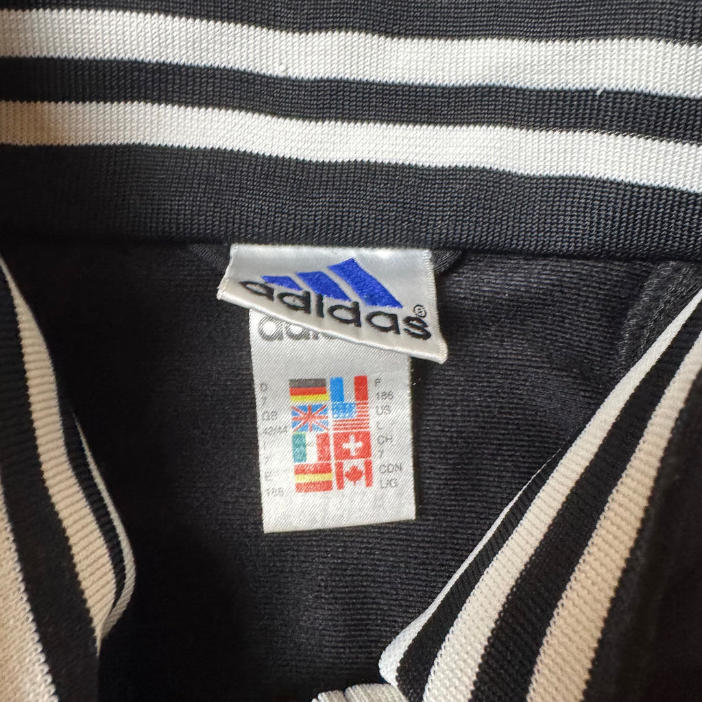 Blue Adidas Vintage Zip Up Hoodie - L