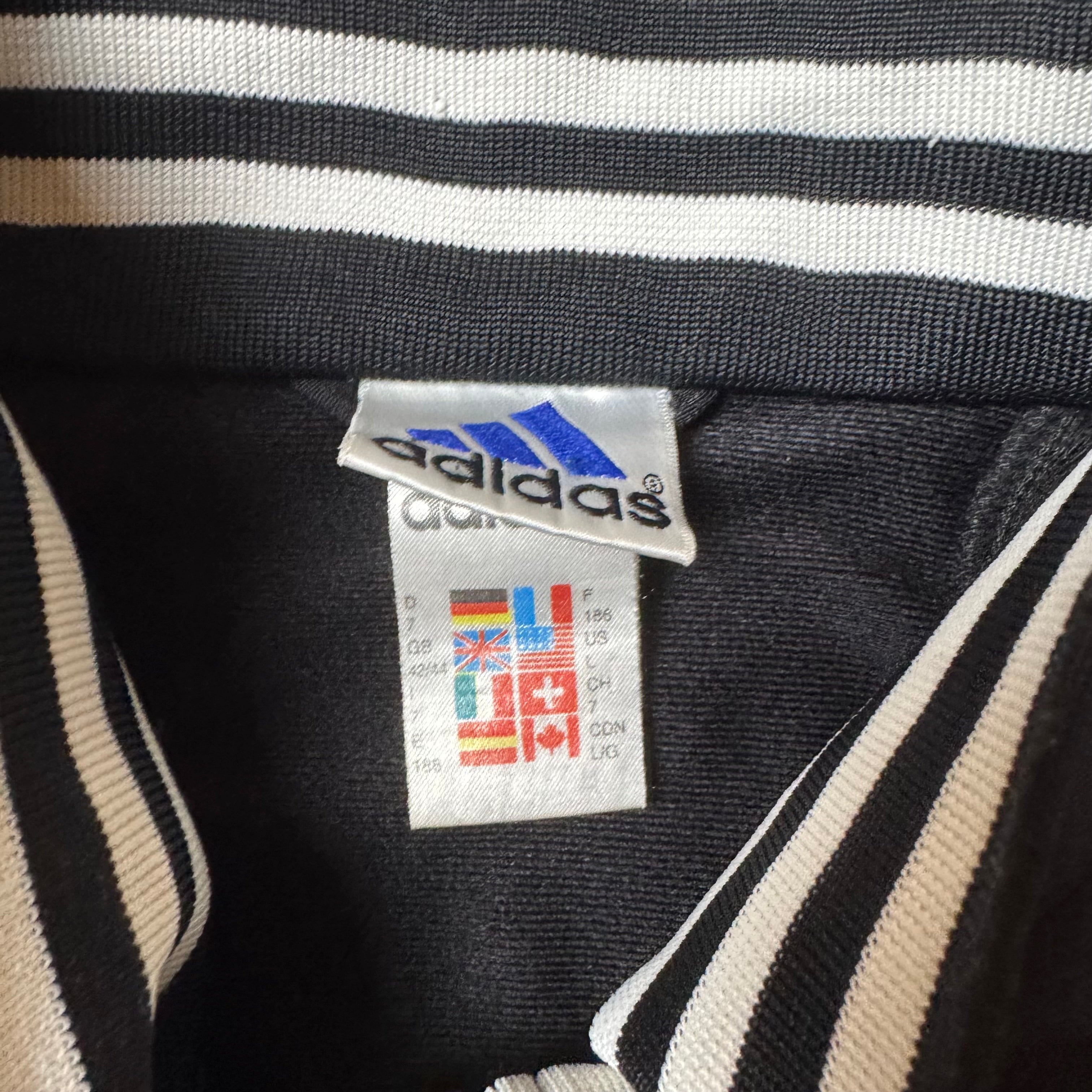 Blue Adidas Vintage Zip Up Hoodie - L