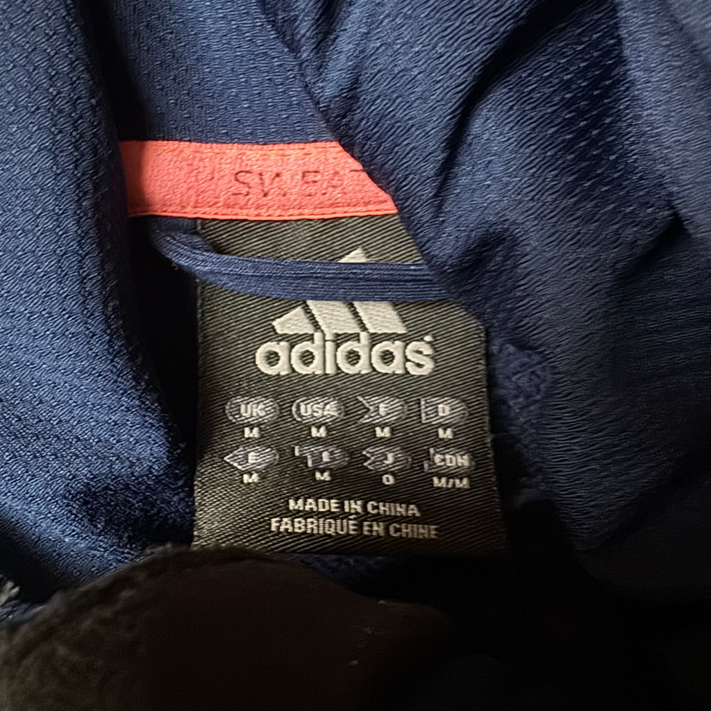 Navy Adidas Zip Up Hoodie - M