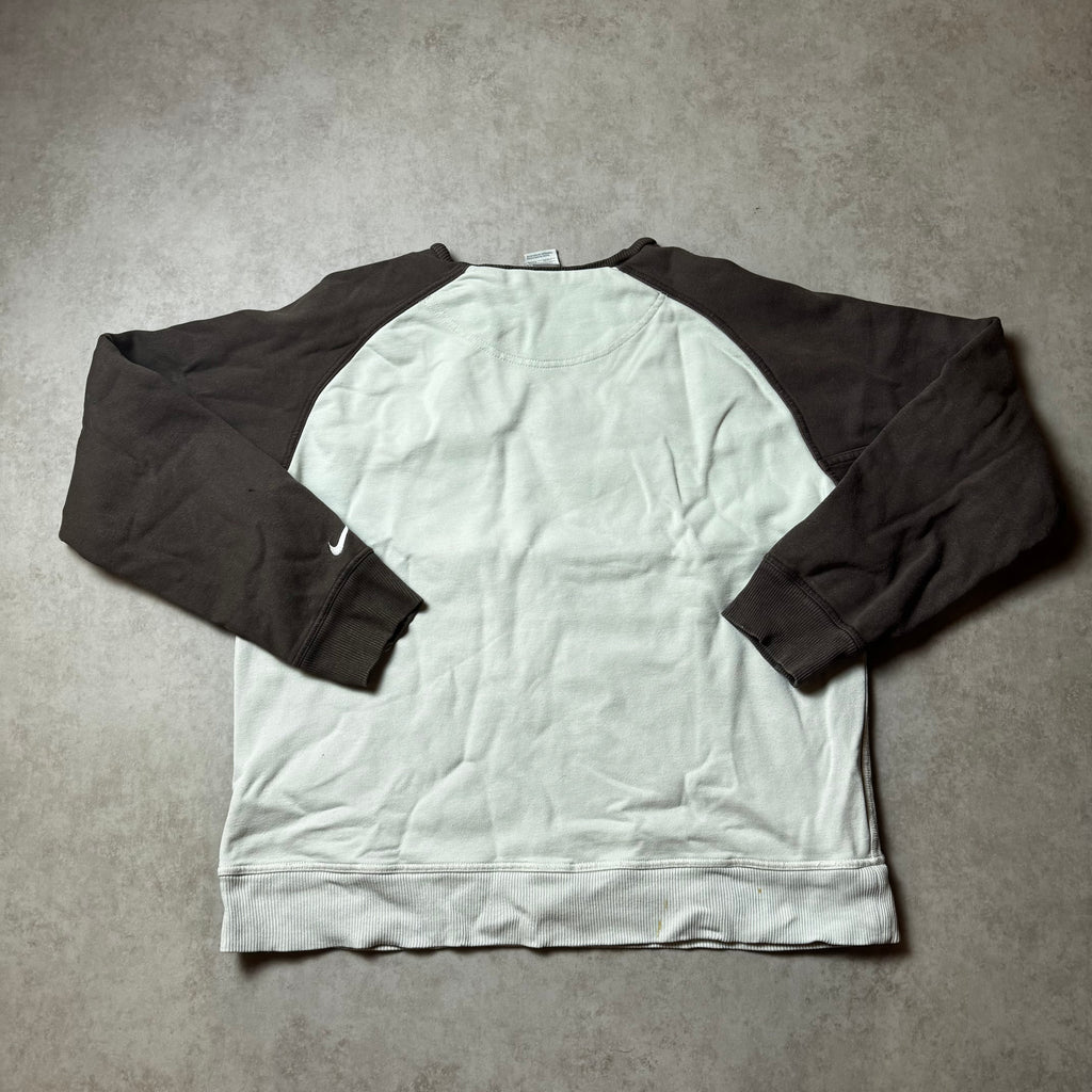 White and Brown Nike Sweatshirt - L (M)