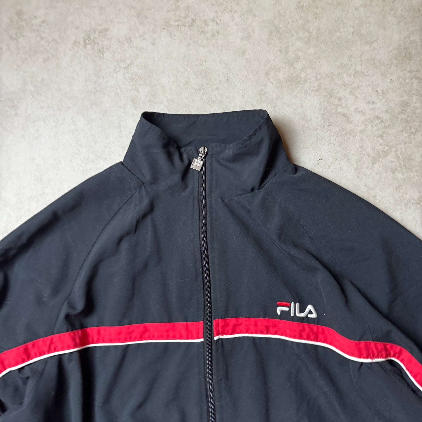 Black Vintage FILA Windbreaker - M